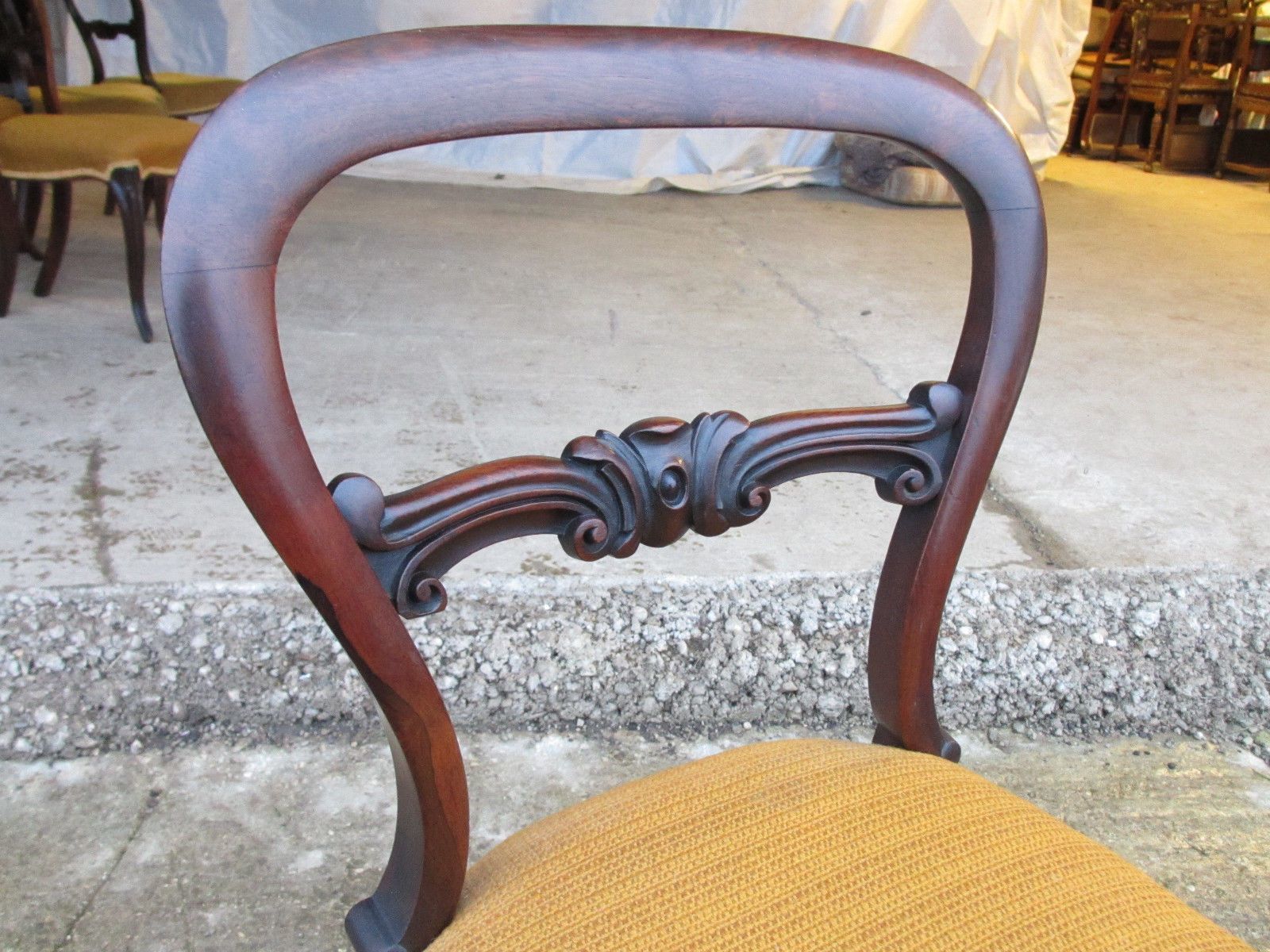 Set Of 6 Victorian Rosewood Balloon Back Dining Chairs Serpentine Seats photo 1357.0
