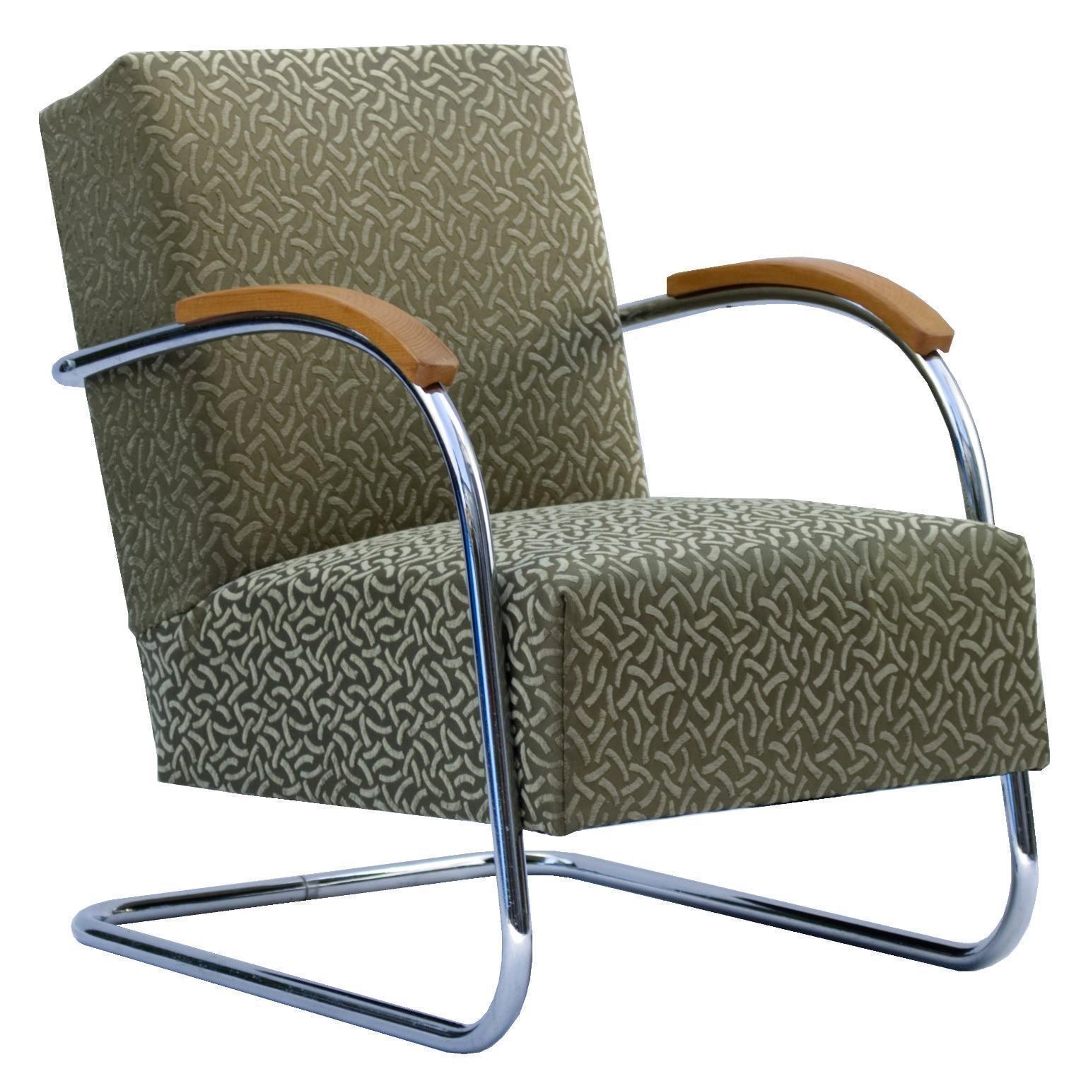 Tubular Steel Cantilever Armchair Fn 21 By Mücke & Melder, Circa 1930