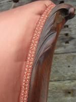 Unusual Victorian Rosewood Upholstered Scroll Back Nursing Chair photo vinterior