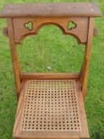 Victorian Gothic Oak Chair/Kneeler With Fretted Top photo Furniture