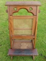 Victorian Gothic Oak Chair/Kneeler With Fretted Top photo 349.0