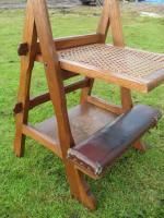 Victorian Gothic Oak Chair/Kneeler With Fretted Top photo buy