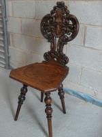 Victorian Oak Carved Fret Back Occasional Chair photo furniture
