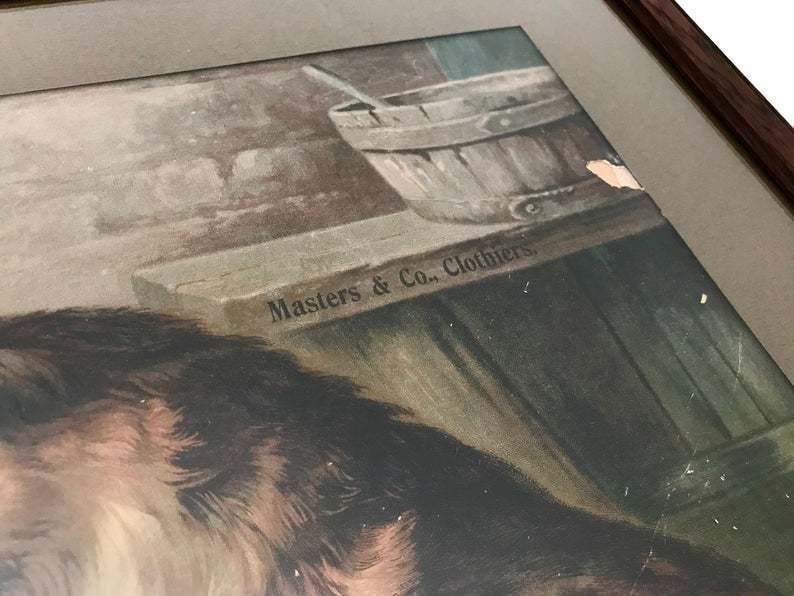 Large Antique Clothiers Shop Advertising 'Can't You Talk?' photo vinterior