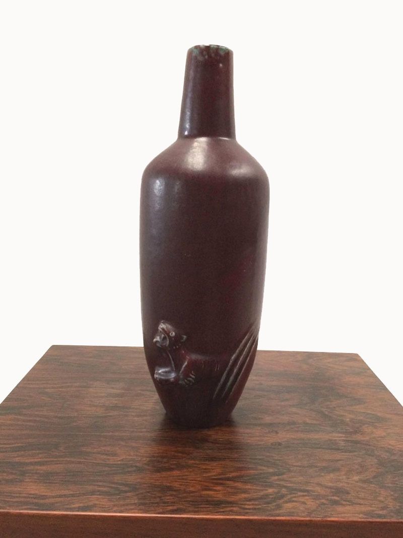 1920´S   1930´S Large Oxblood Glazed Vase By Jais Nielsen For Royal Copenhagen  