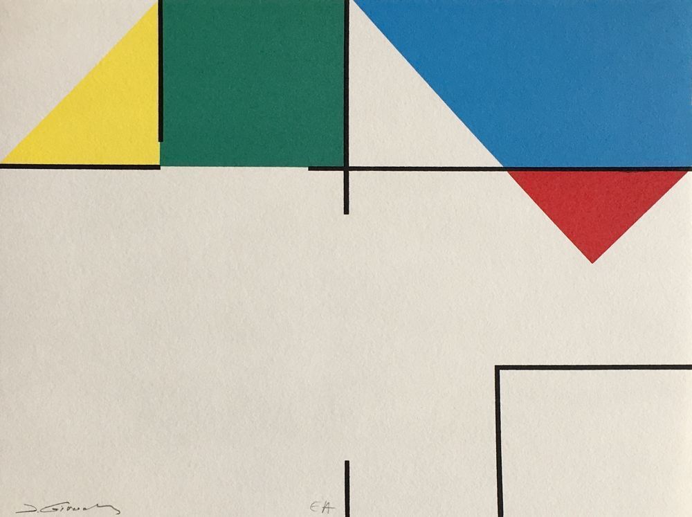 Girodon Joseph (1926 2009)  Silkscreen  Composition Madi