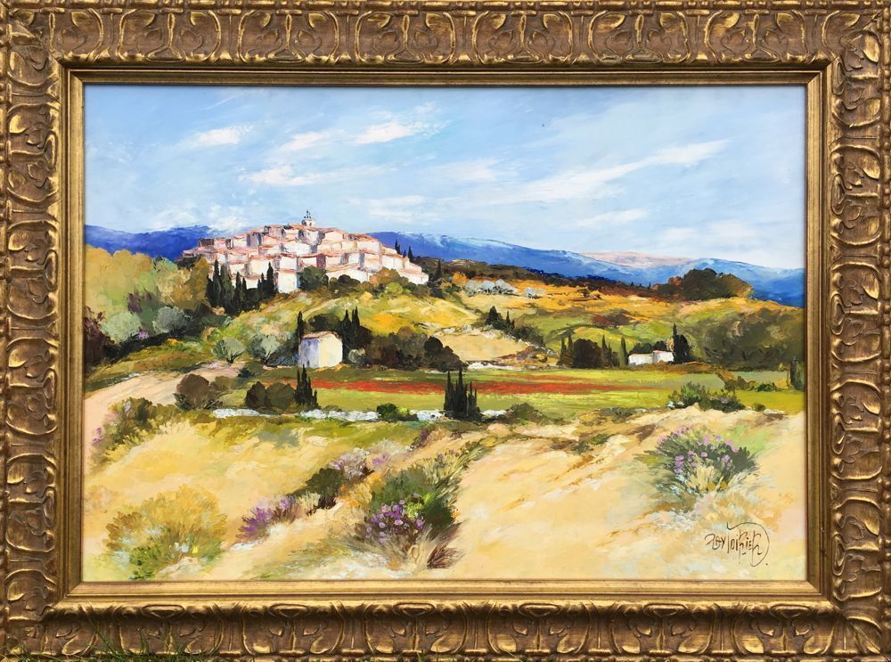 Poirier Ray (Born In 1938)   Oil On Canvas   Landscape With Poppies