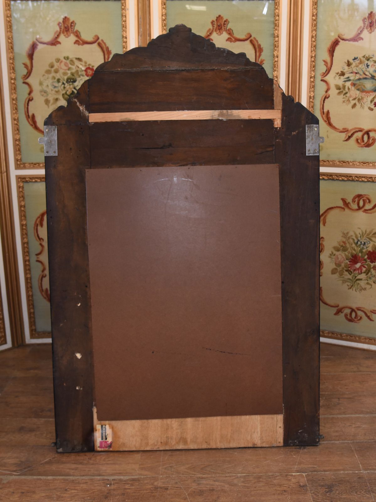 Antique French Cushion Mirror Metal Mounts Circa 1880 photo for sale