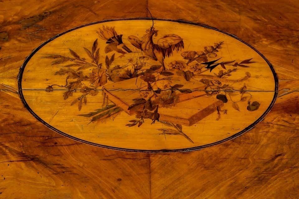Napoleon III French Sideboard Inlaid With Geometric Floral Motifs photo buy