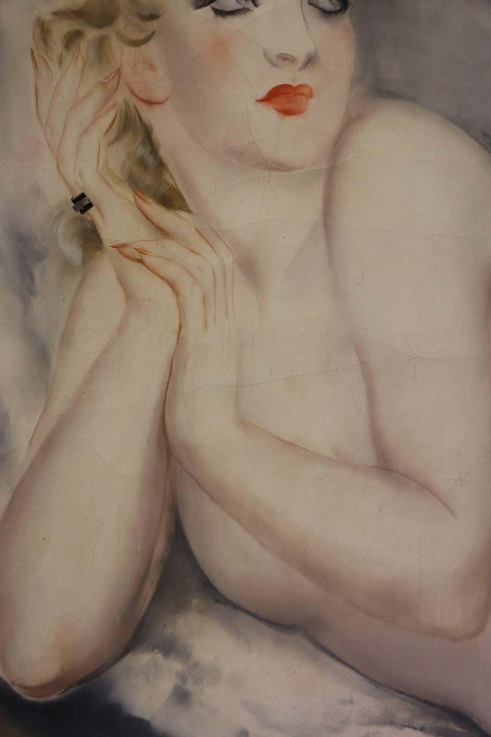 Reclining Female Nude By Micao Kono, Art Deco, France, 1933 photo for sale