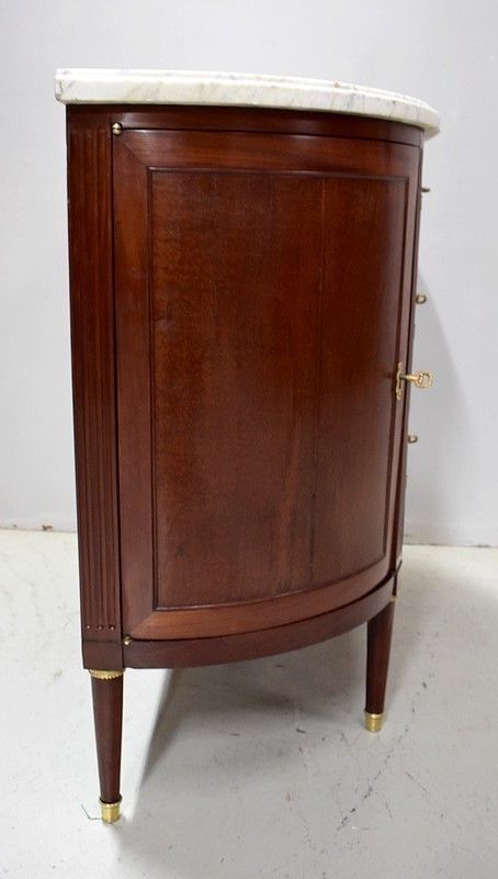 photo vinterior Small Mahogany Half Moon Buffet / Commode, Louis XVI Period   Xviiith