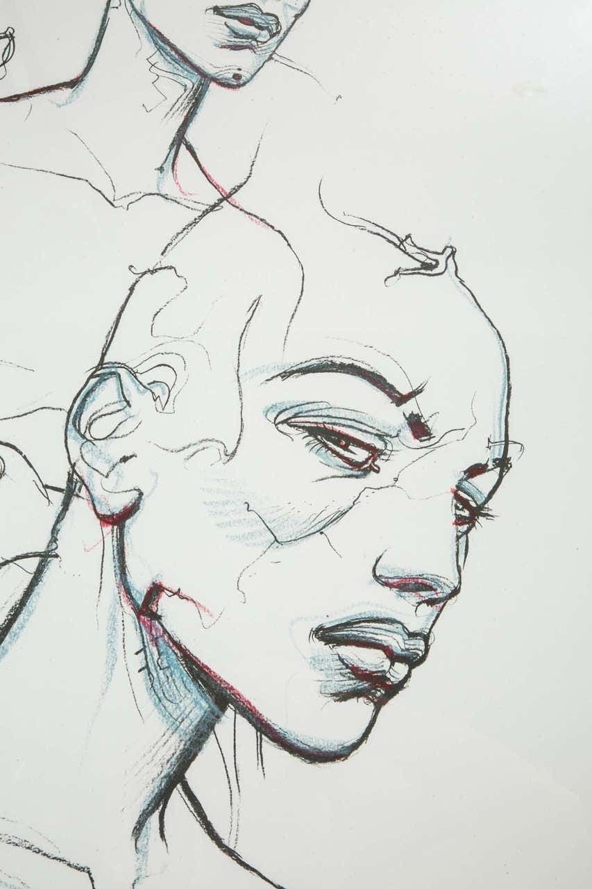 Enki Bilal (1951  ...), Screenprint Traced Over By Hand photo for sale