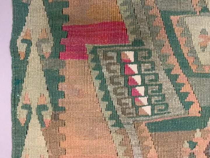 Vintage Turkish Kilim 405x136 Cm Wool Kelim Rug Large Runner photo 1250.0
