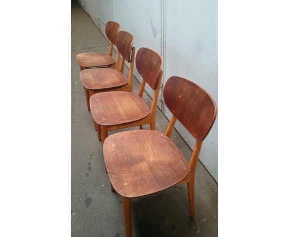 Set Of 4 Sb13 Lounge Chairs & Table By Cees Braakman For Pastoe, 1950 S photo furniture