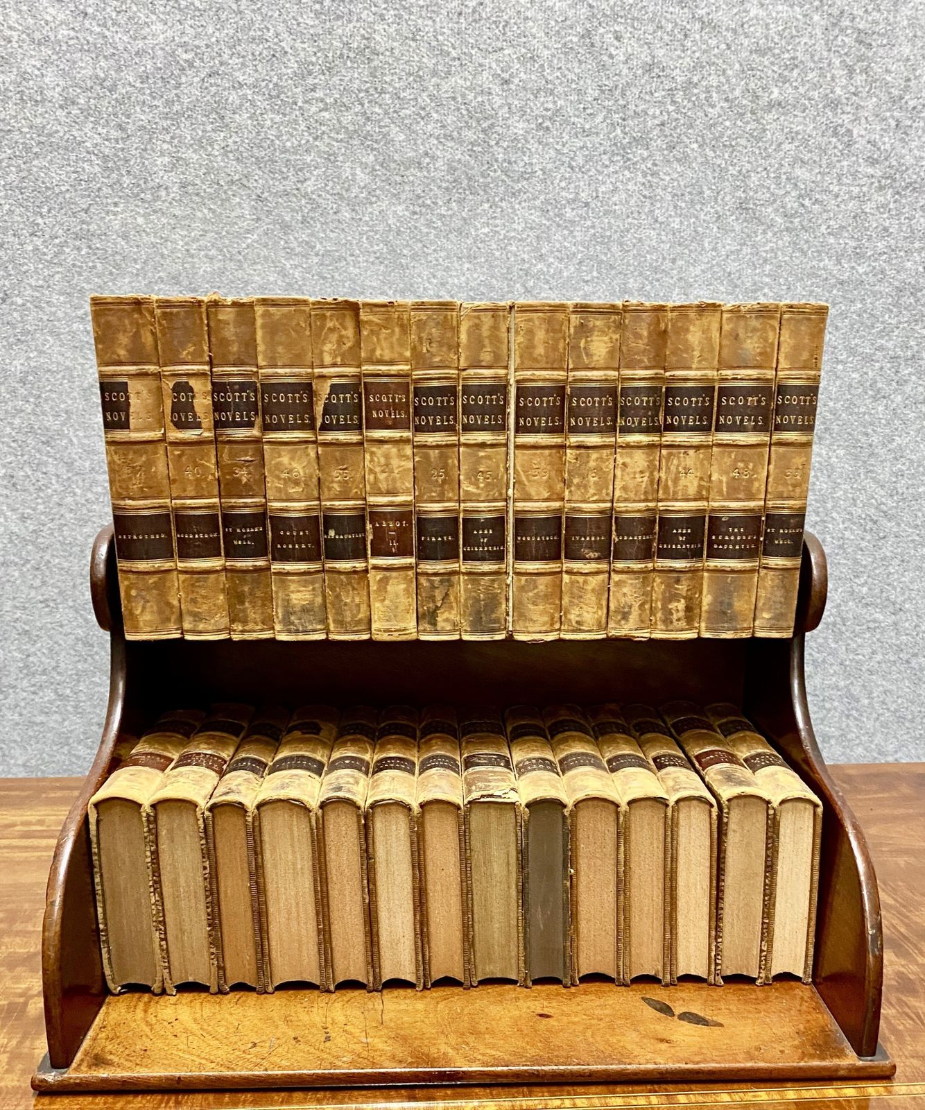 Antique Mahogany Desk Tidy Bookshelf photo buy