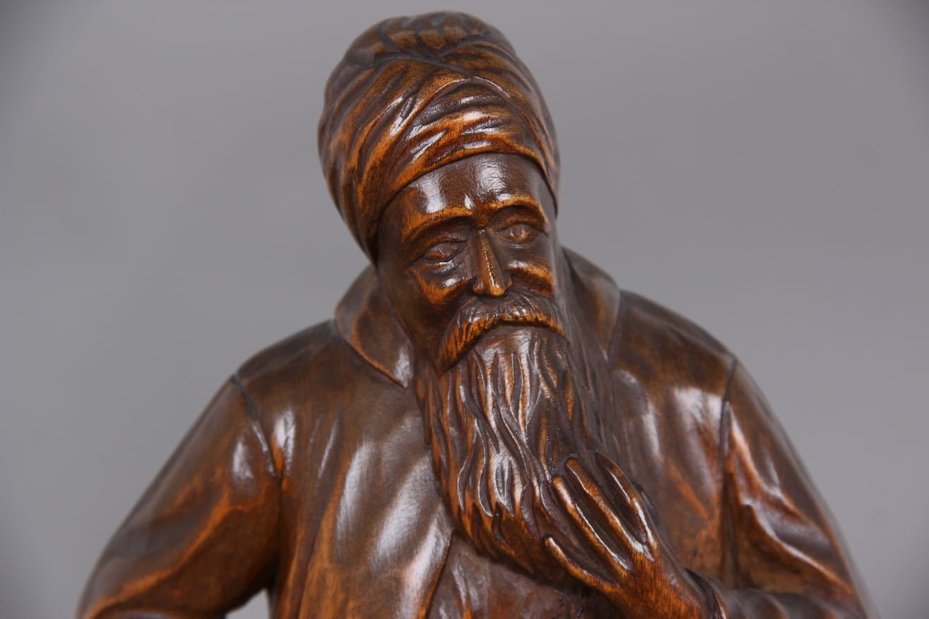 1 Religious Figure In Wood. Parno 1946. Perfect Condition. photo 180.0