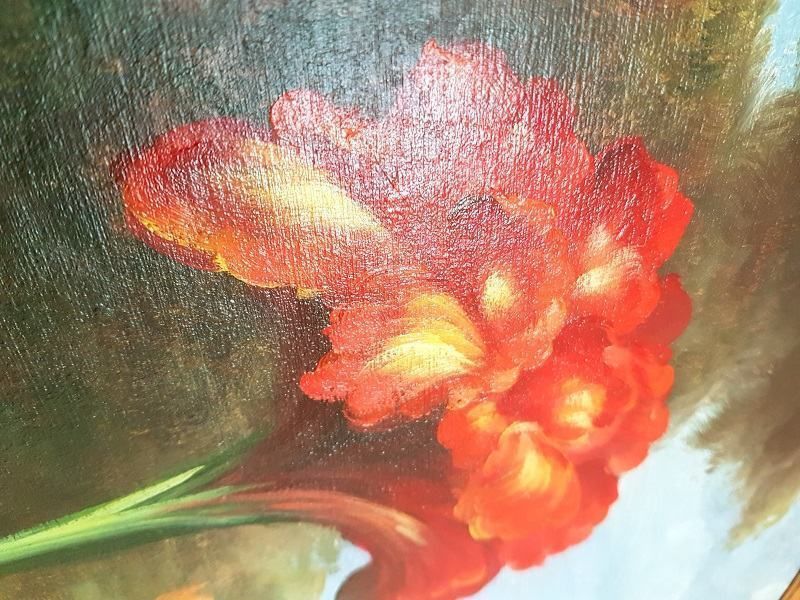 Beautiful Oil On Canvas  Flowers Motif photo 1728.0
