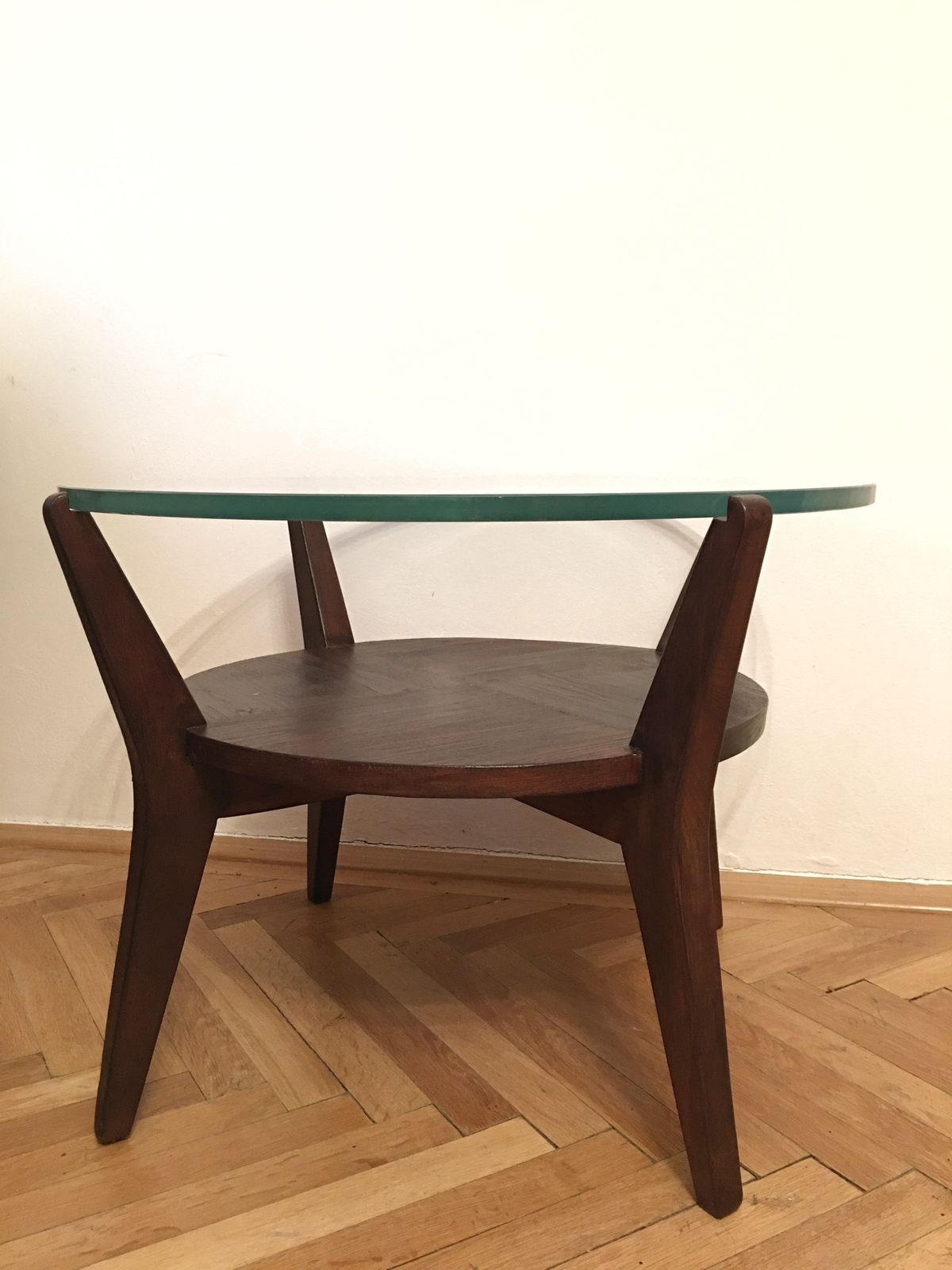 Round Coffee Table By Karel Kozelka And Antonin Kropacek, 1940s photo for sale