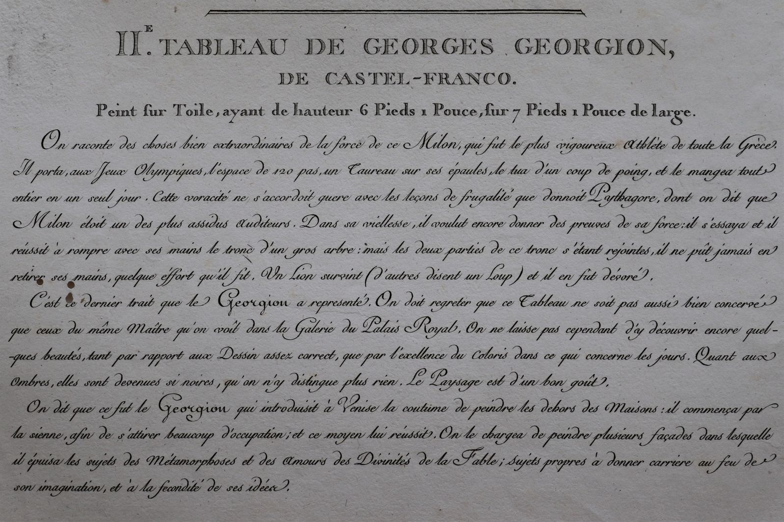Engraving   "Milon Le Crotoniate" From The Gallery Of S.A.S. Monseigneur Duke Of Orleans, Venetian School photo vinterior