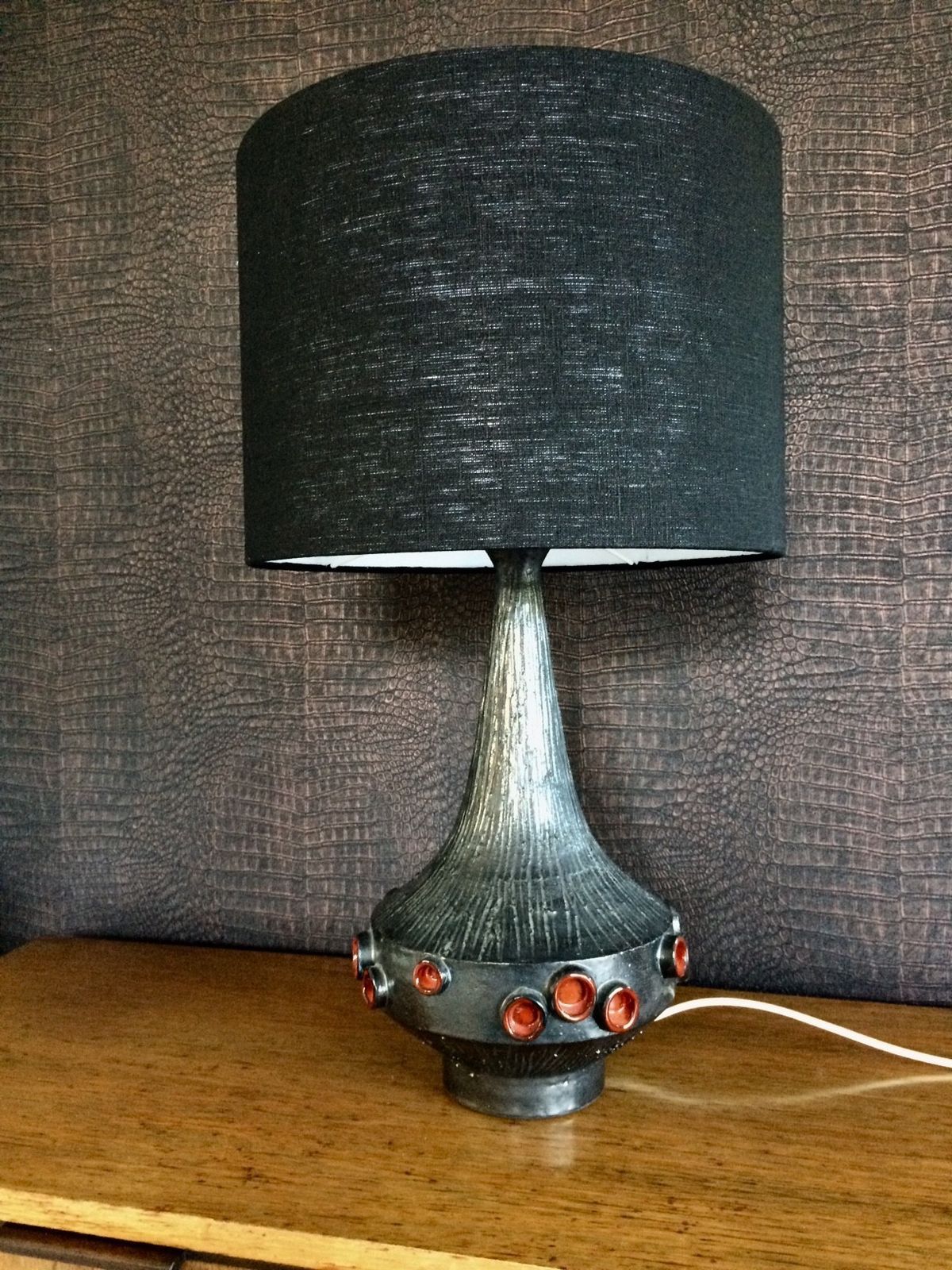 Belgische Art Pottery Tafellamp Van Perignem, Ca. Jaren 1960 – Ontwerp Rogier Vandeweghe photo furniture