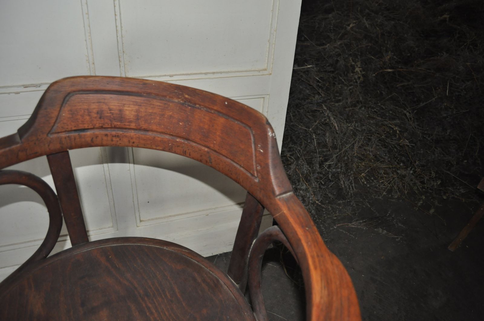 This Thonet Chair From Art Nouveau Period Is Original And Distressed Beautifully And Appropriately For Their Age, Circa 1920s photo vinterior