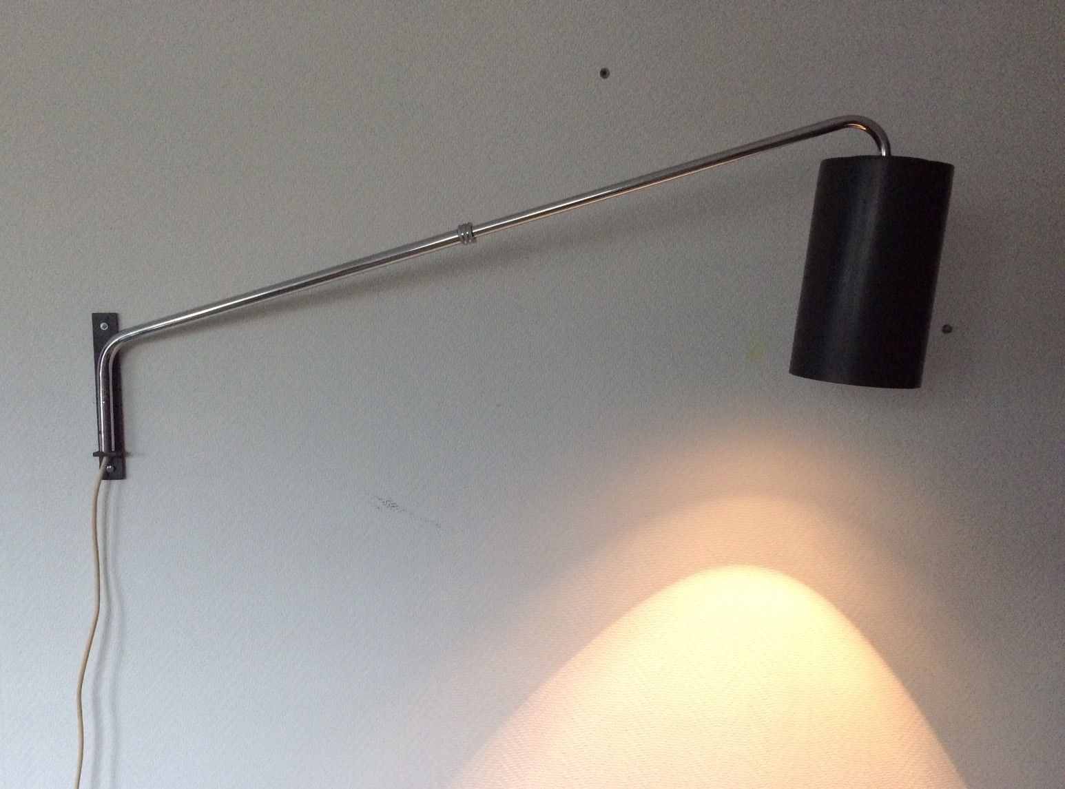 Mid Century Design Uitschuifbare Cilinder Wandlamp Uit De Jaren 1960 photo vinterior