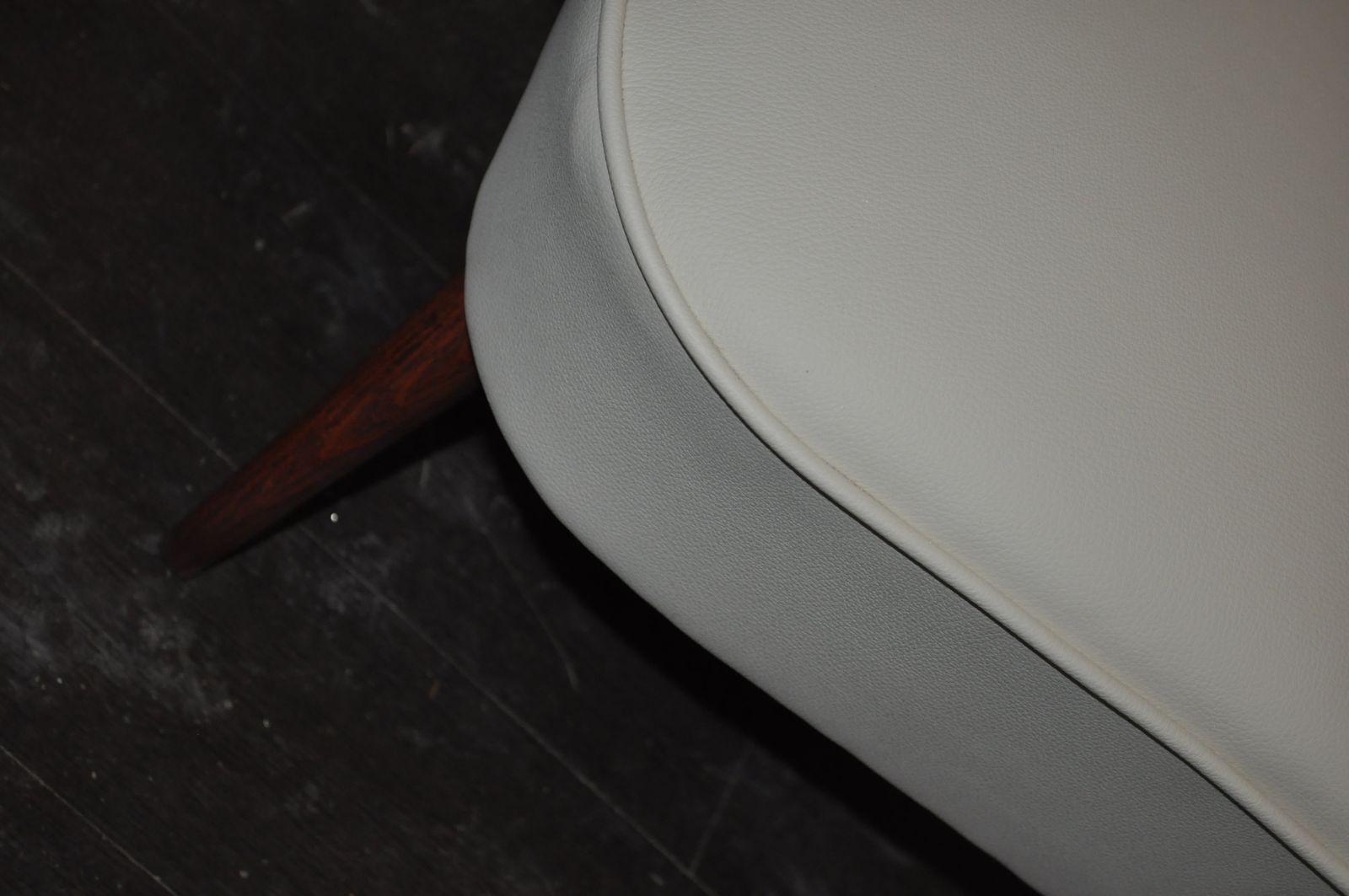 Pair Of Cocktail Chairs In Beige Faux Leather photo vinterior