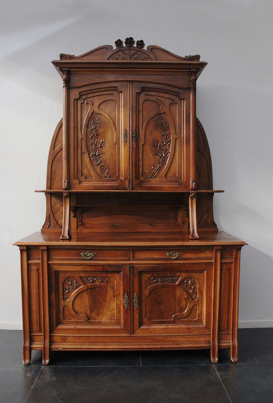 Set For Dining Room In Antique Art Nouveau Cherry Wood By Pierre Mathieu photo furniture