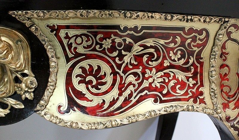 3330.0 "Boulle" Marquetry Planter, Napoleon III Period Mid 19th Century photo