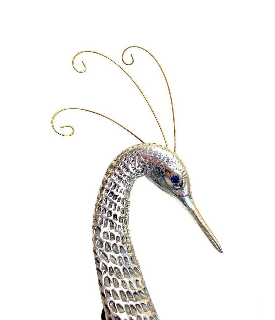 Curtis Jere Heron Wall Sculpture With Lily Pads And Flowers, Signed photo for sale