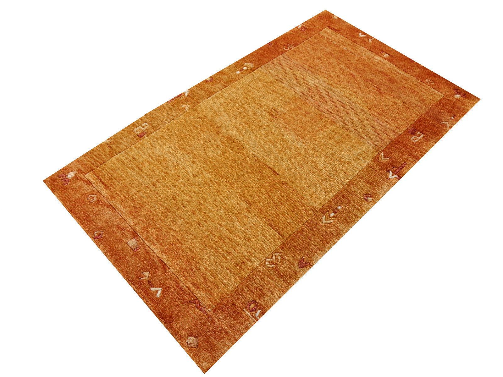 5 X 3 Ft Modern Designer Rug Pashmina Amber Goldbronze Hand Made Wool Carpet From Rural India photo for sale