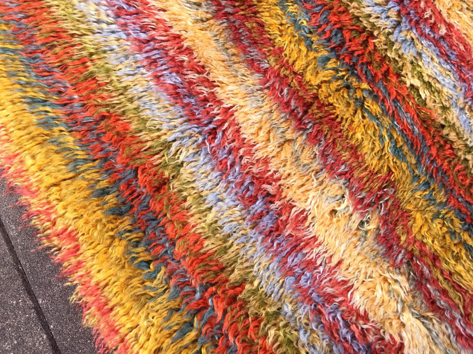 photo for sale Mohair Rug Turkey 7.9 X 5.6 Ft / 240 X 170 Cm Oushak Long Pile Cosey Shag Super Soft Carpet