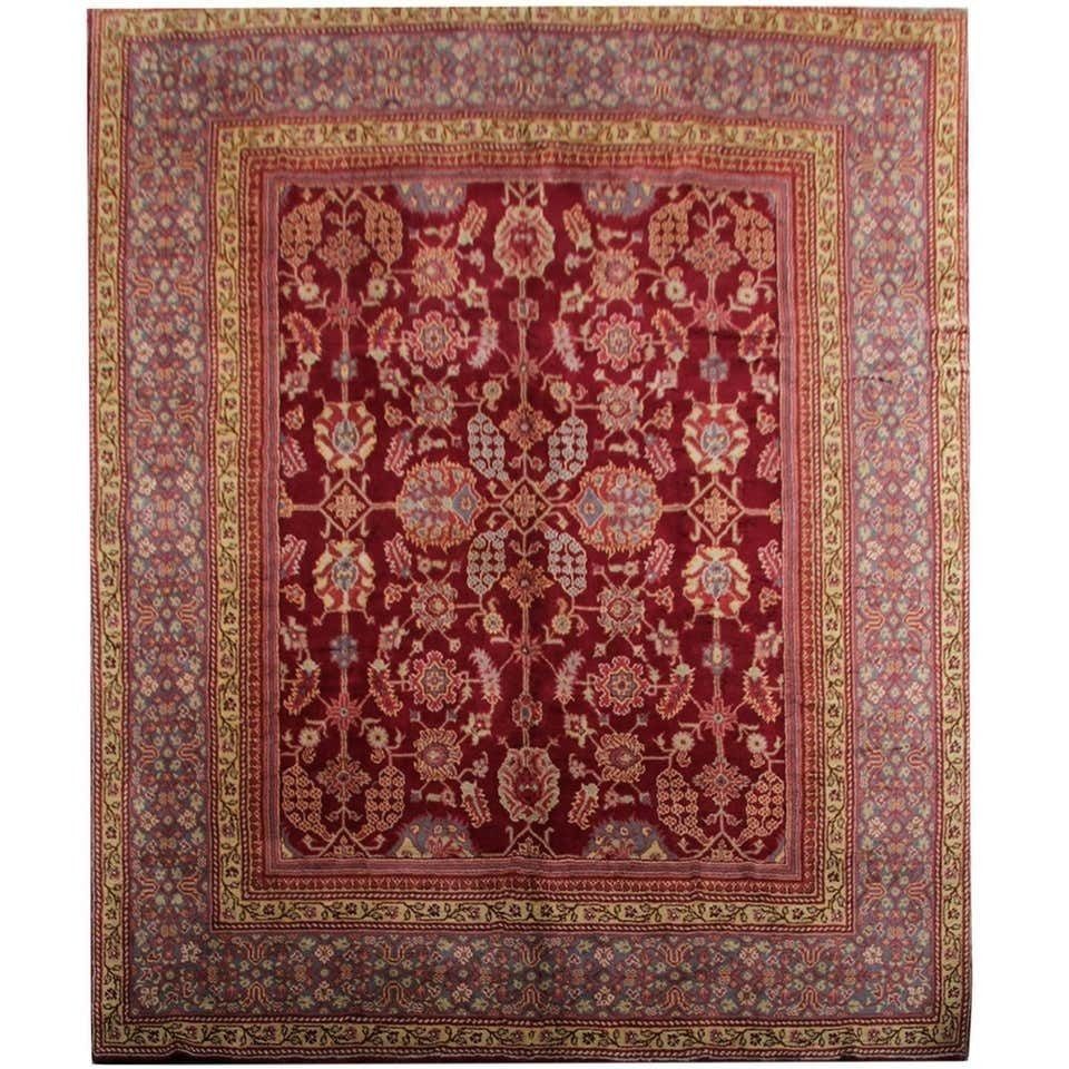Rare Antique Rugs, English Axminster Deco Large Rug For Sale 300x360cm