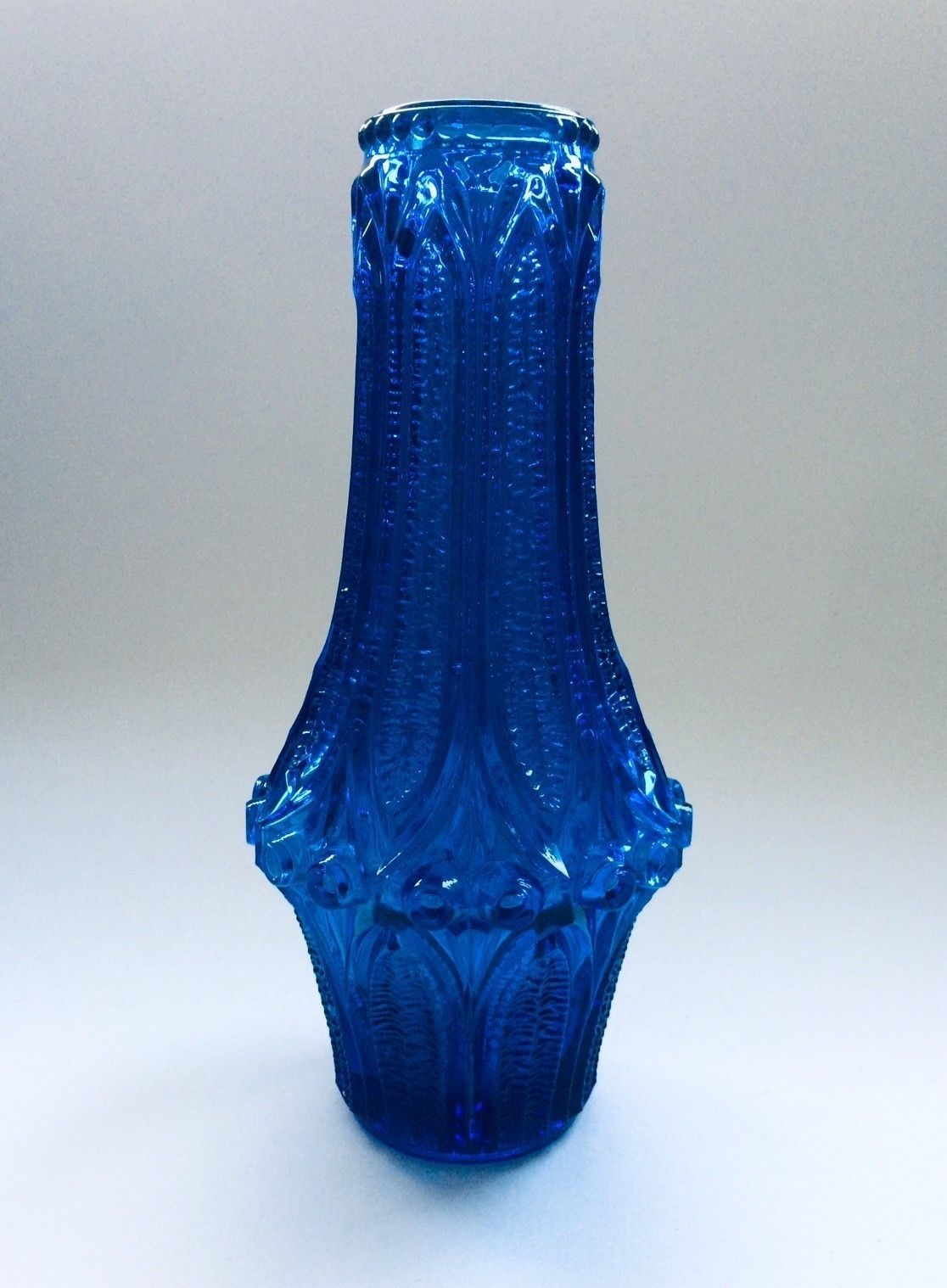 Scandinavian Design Blue Art Glass Vase, Finland 1960s