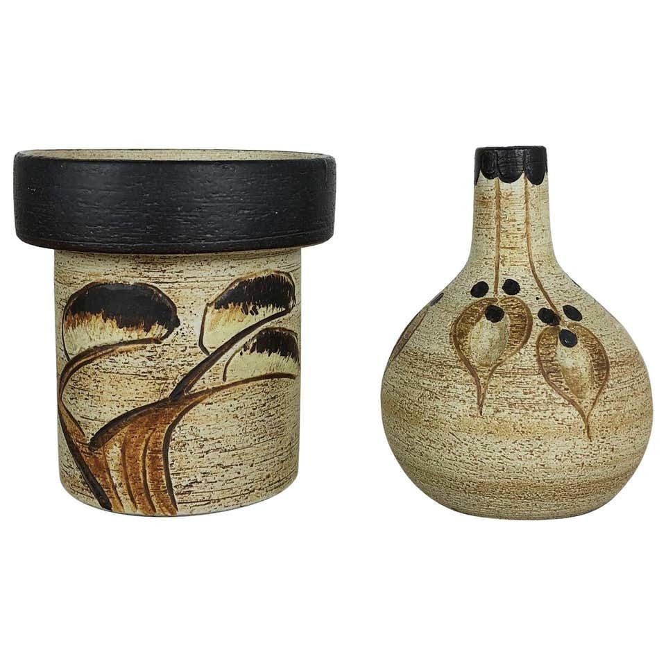 Set Of 2 Modernist 1970s Vase Sculptures Peter Müller For Sgrafo Modern, Germany