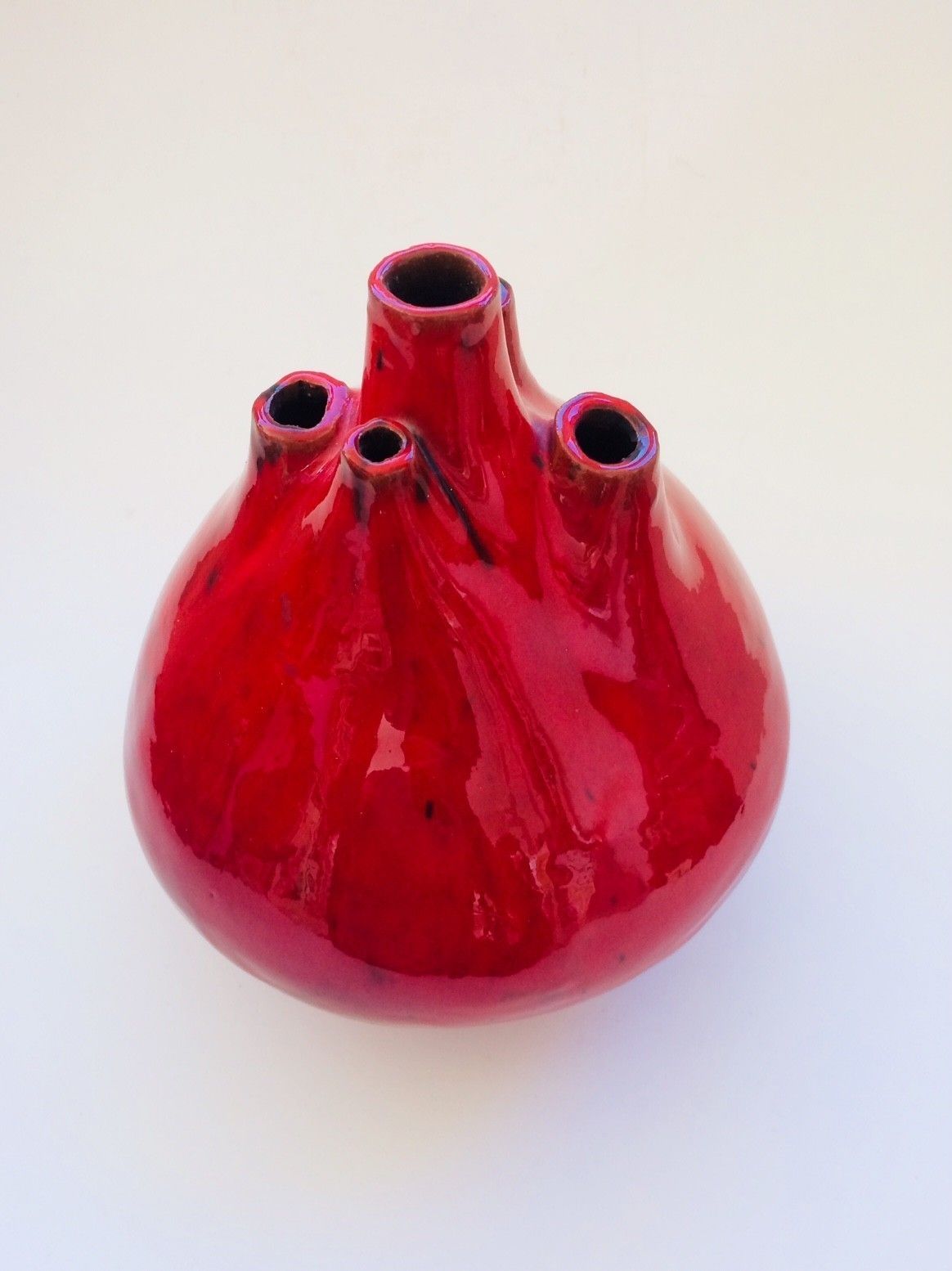 Belgische Kunstaardewerk Tuitvaas Van Hugria Ceramics, Perignem Studios, Jaren 1960 photo Woonaccessoires