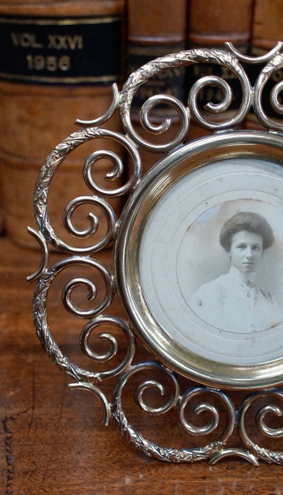 Home Decor Pair Of Victorian English Brass Ring Photos Frames photo
