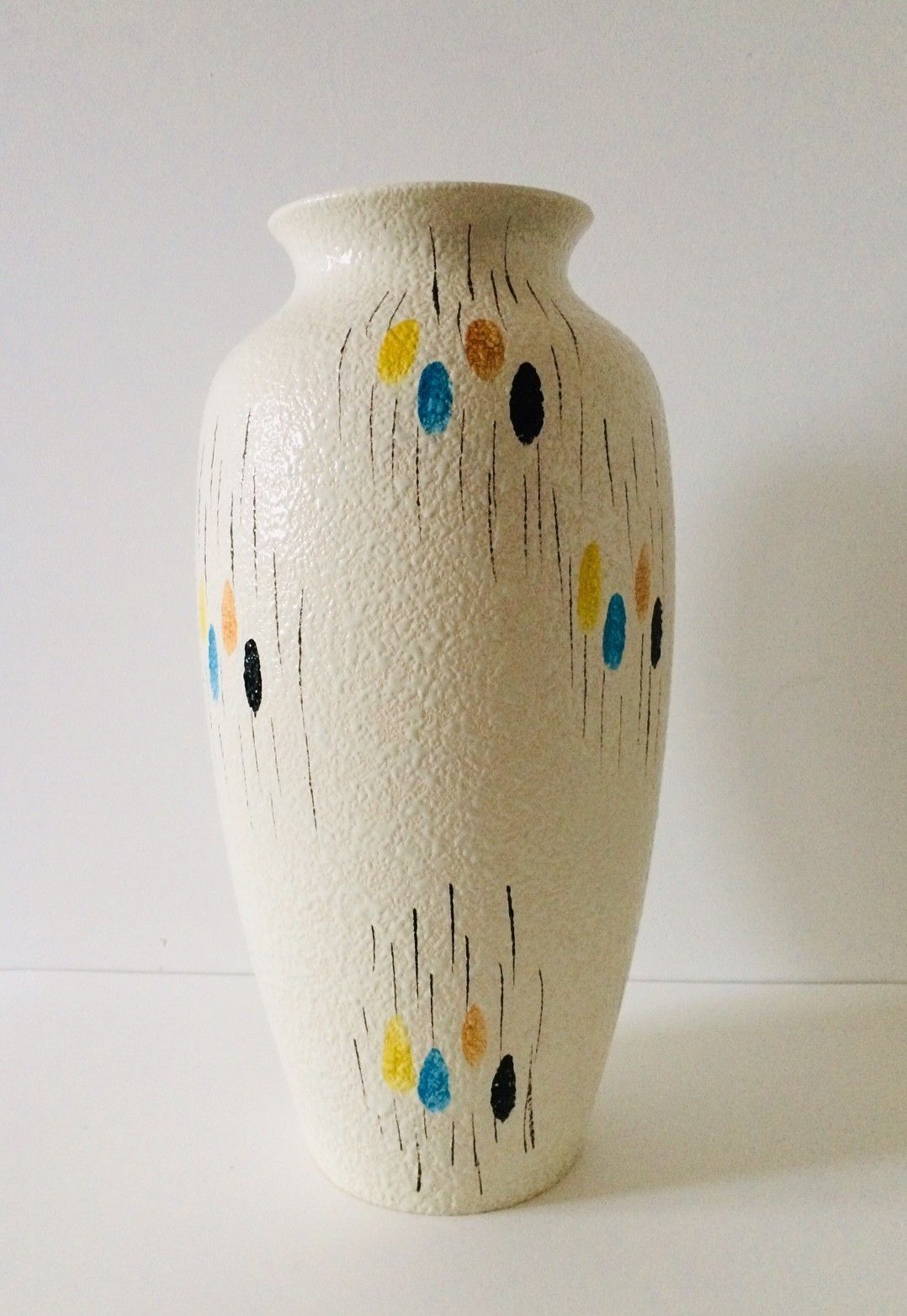 1960s Midcentury Modern West Germany Design Ceramic Vase 50cm