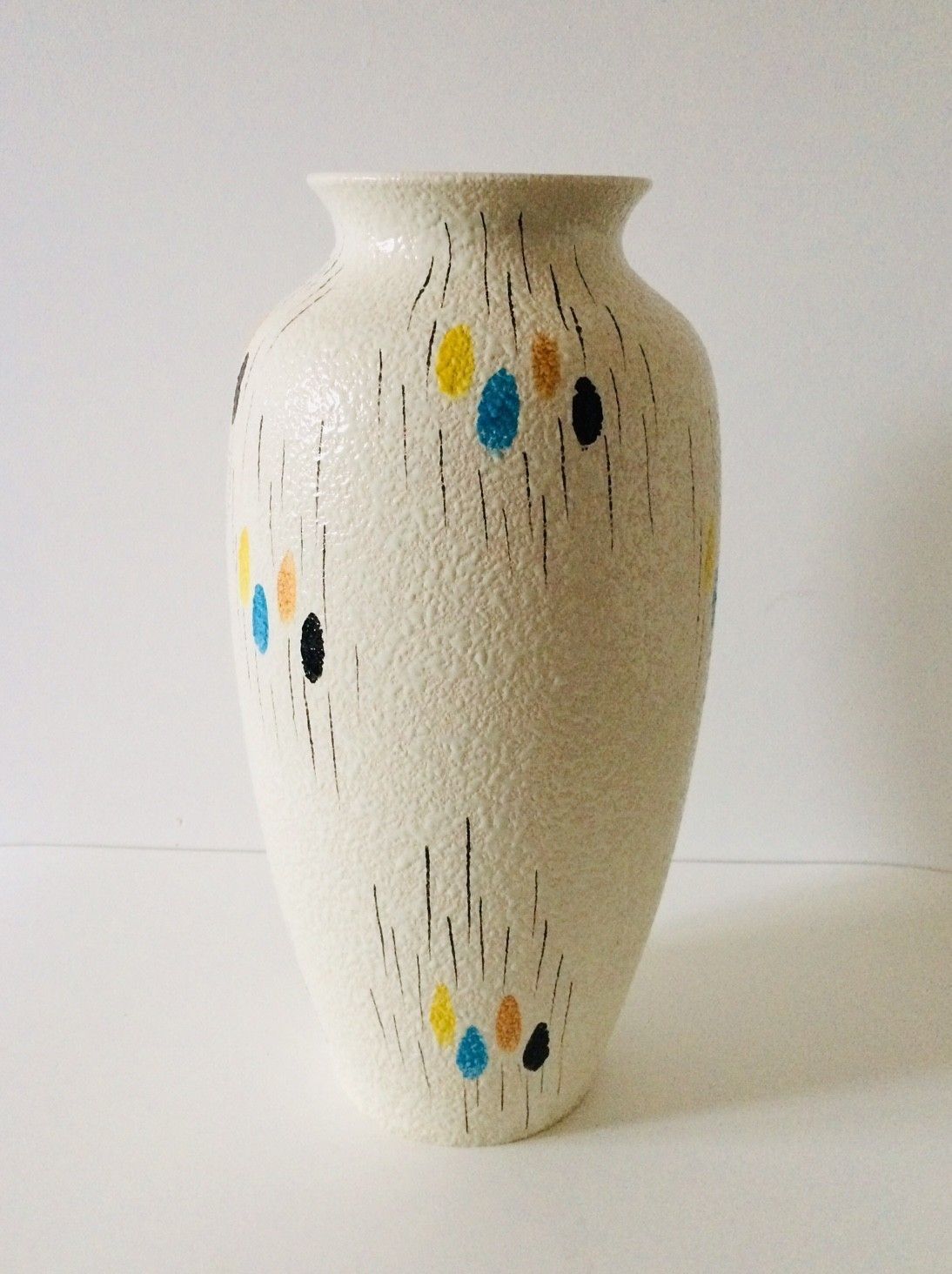 1960s Midcentury Modern West Germany Design Ceramic Vase 50cm photo Home Decor