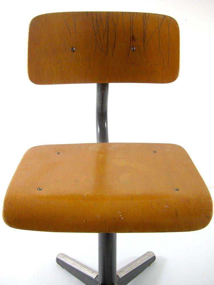 Plywood And Metal Childrens Chair Vintage Fifties photo furniture