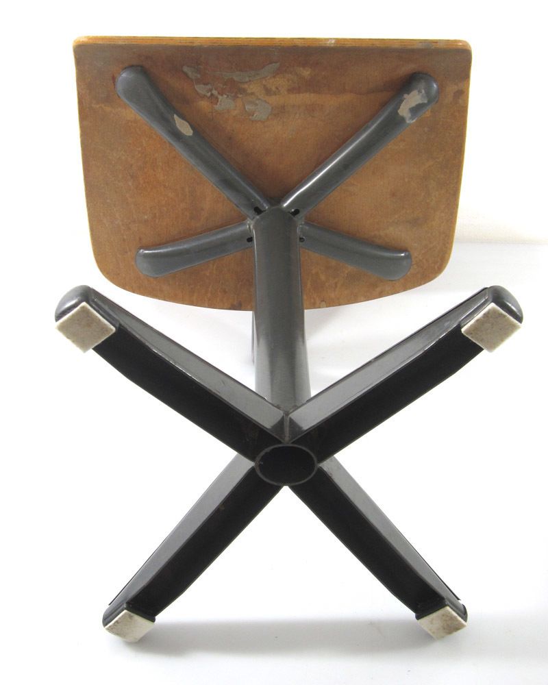 Plywood And Metal Childrens Chair Vintage Fifties photo for sale