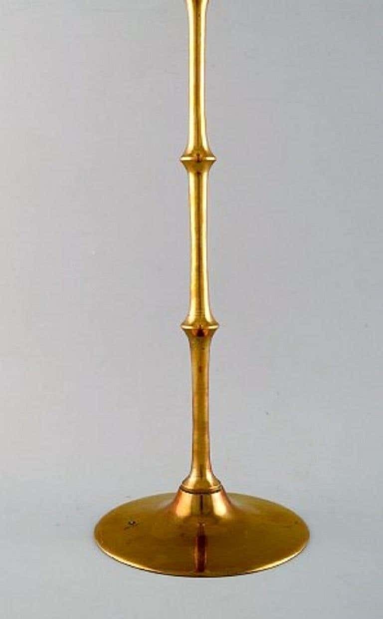 Bjørn Wiinblad ‘1918 2006’, Tall "Hurricane" Candleholder In Brass photo 485.0