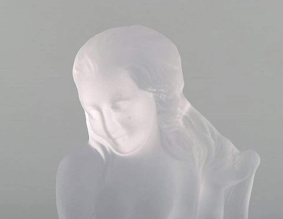Sevres, France, Nude Woman Figurine In Crystal, 1960s photo vinterior