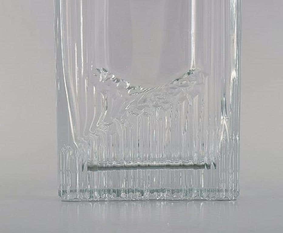 Tapio Wirkkala For Iittala, Vase In Clear Art Glass, Finnish Design, 1960s photo Home Decor