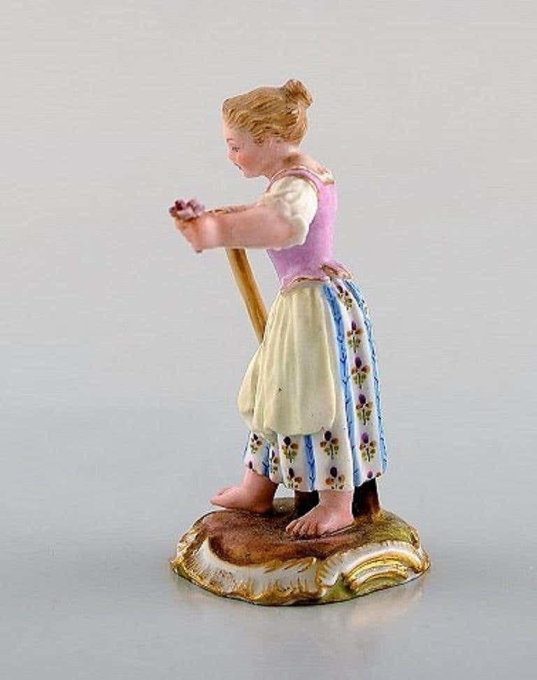 Rare Meissen Miniature Figure After Johann Joachim Kändler, Gardener, 1850 1880 photo Home Decor