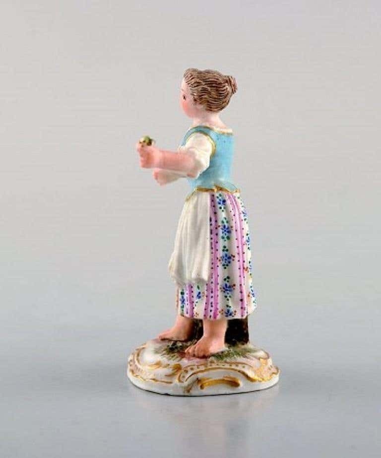 Rare Meissen Miniature Figure After Johann Joachim Kändler, Girl With Flowers photo furniture