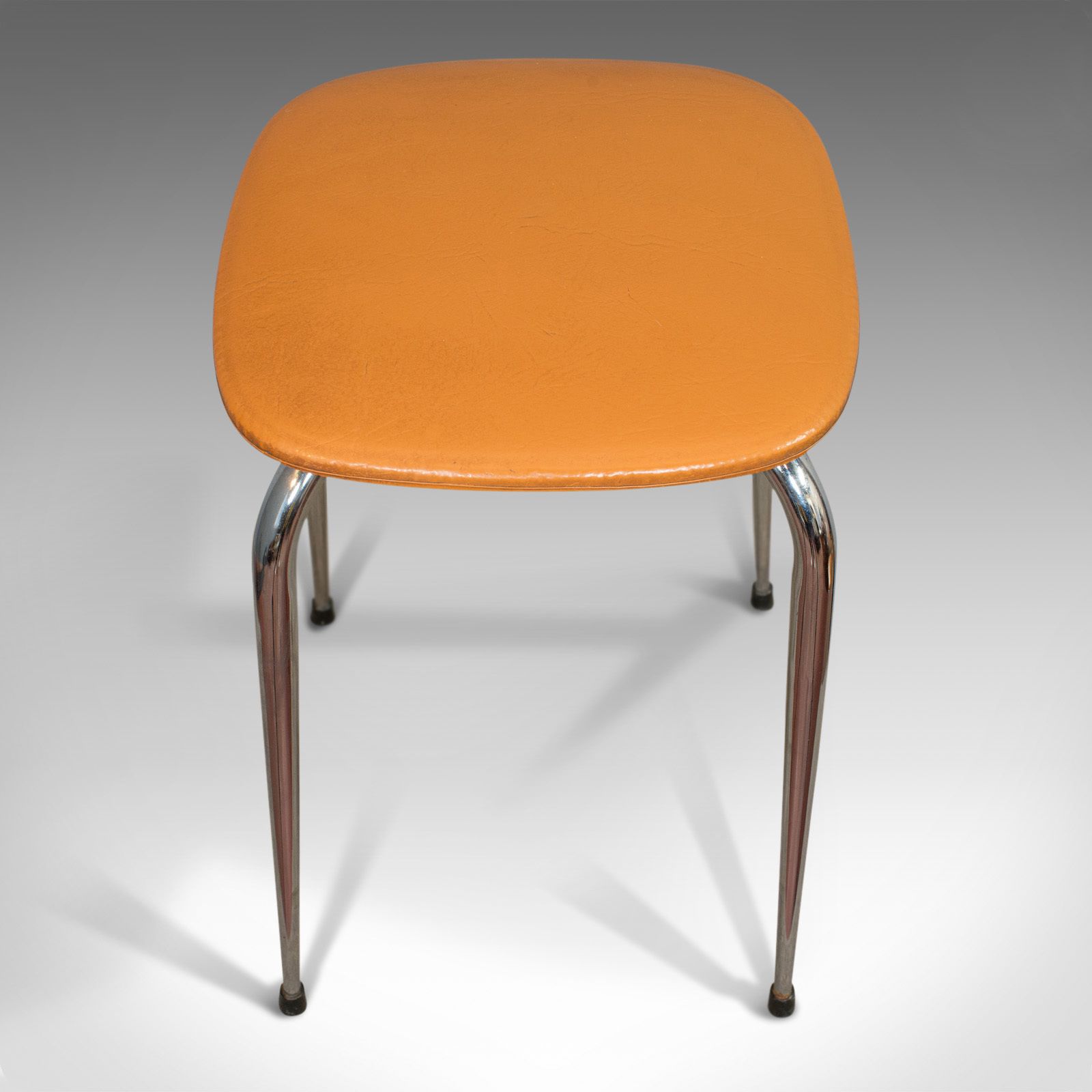 Pair Of Vintage Lounge Stools, French, Leatherette, 1960s Stool, 20th Century photo buy