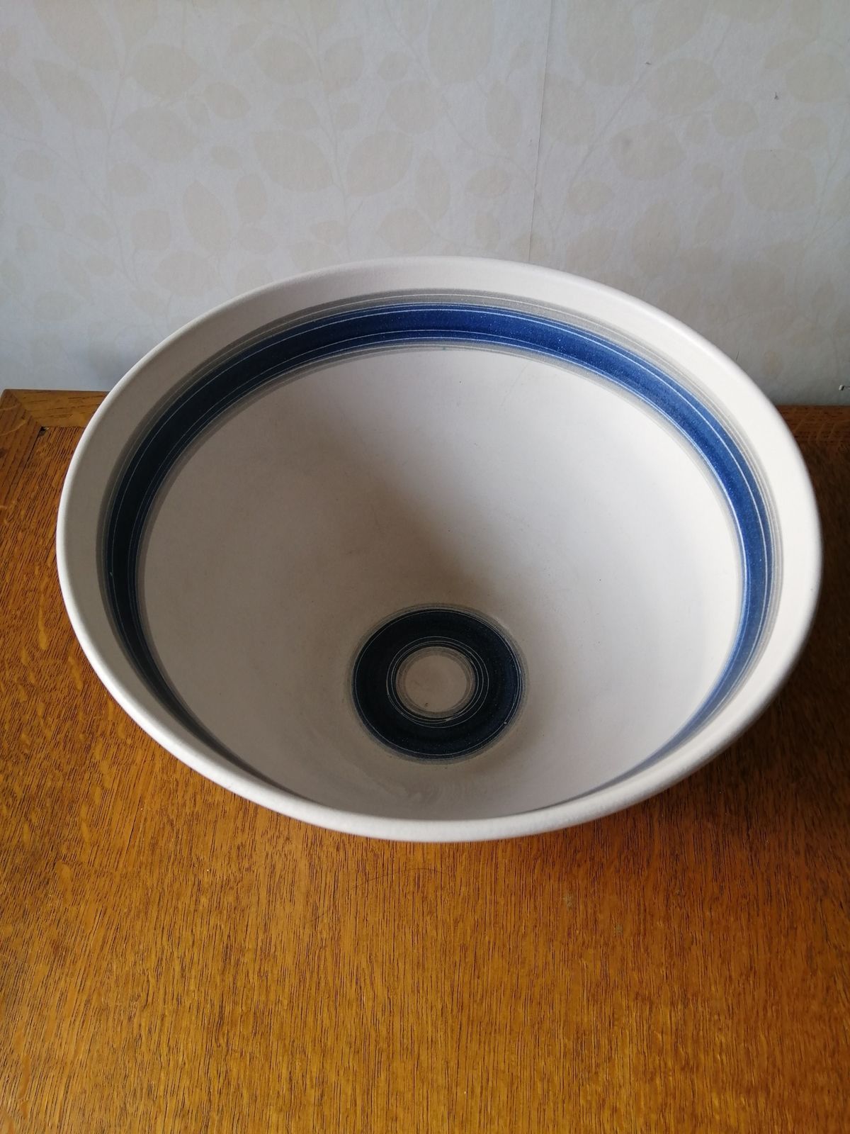 Large Handpainted Fruit Or Salad Bowl By Dominique Guillot, Vallauris, France C1950s photo vintage