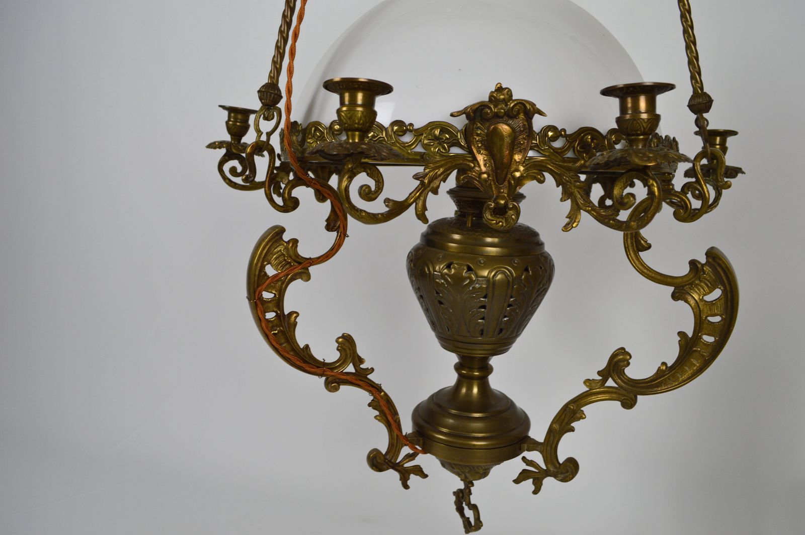 photo furniture French Large Antique Chandelier In Bronze And Brass
