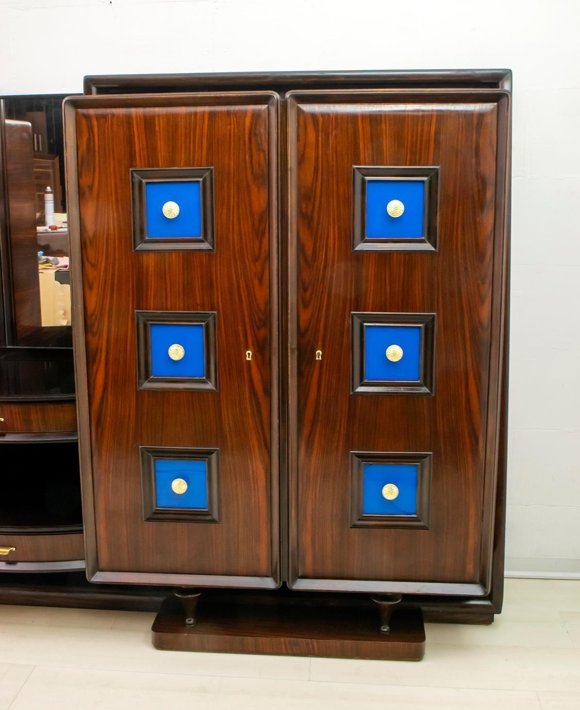 Guglielmo Ulrich Rare Mid Century Modern Italian Walnut Bar Cabinet, 1940s photo 30828.0